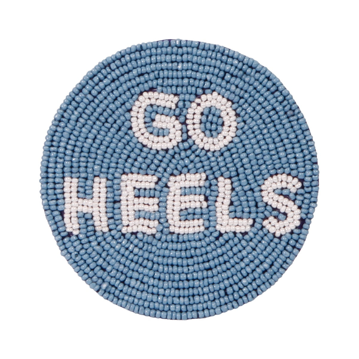 Carolina Blue Go Heels Beaded Button Pin by Desden