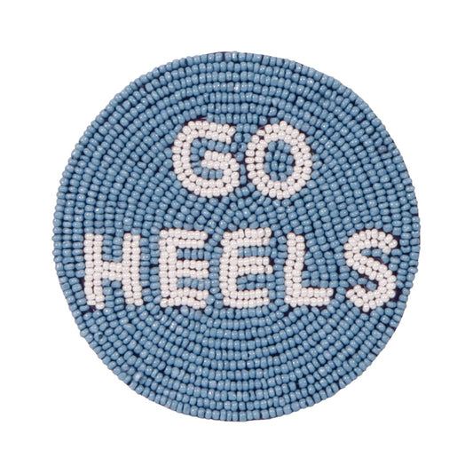 Carolina Blue Go Heels Beaded Button Pin by Desden