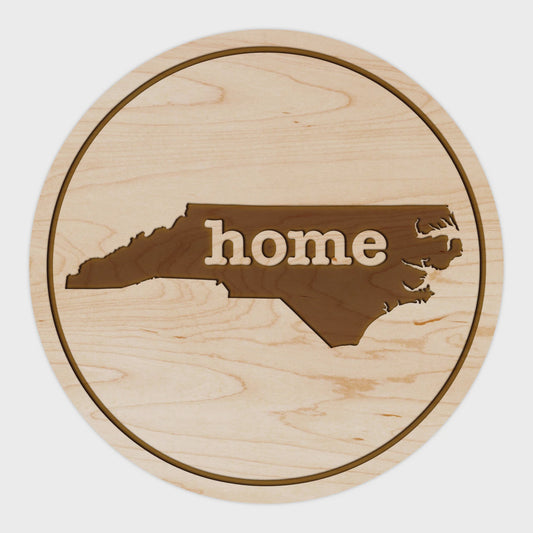 North Carolina Home Maple Coaster