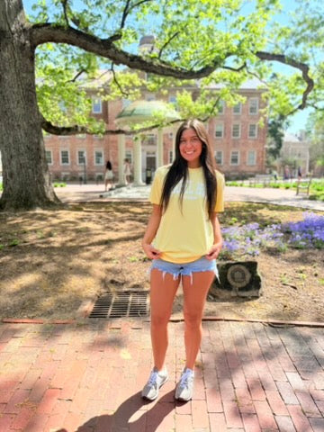 Chapel Hill North Carolina Comfort Colors T-Shirt in Butter Yellow