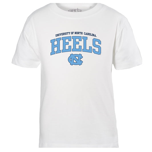 University of North Carolina Tar HEELS Kid's T-Shirt in White