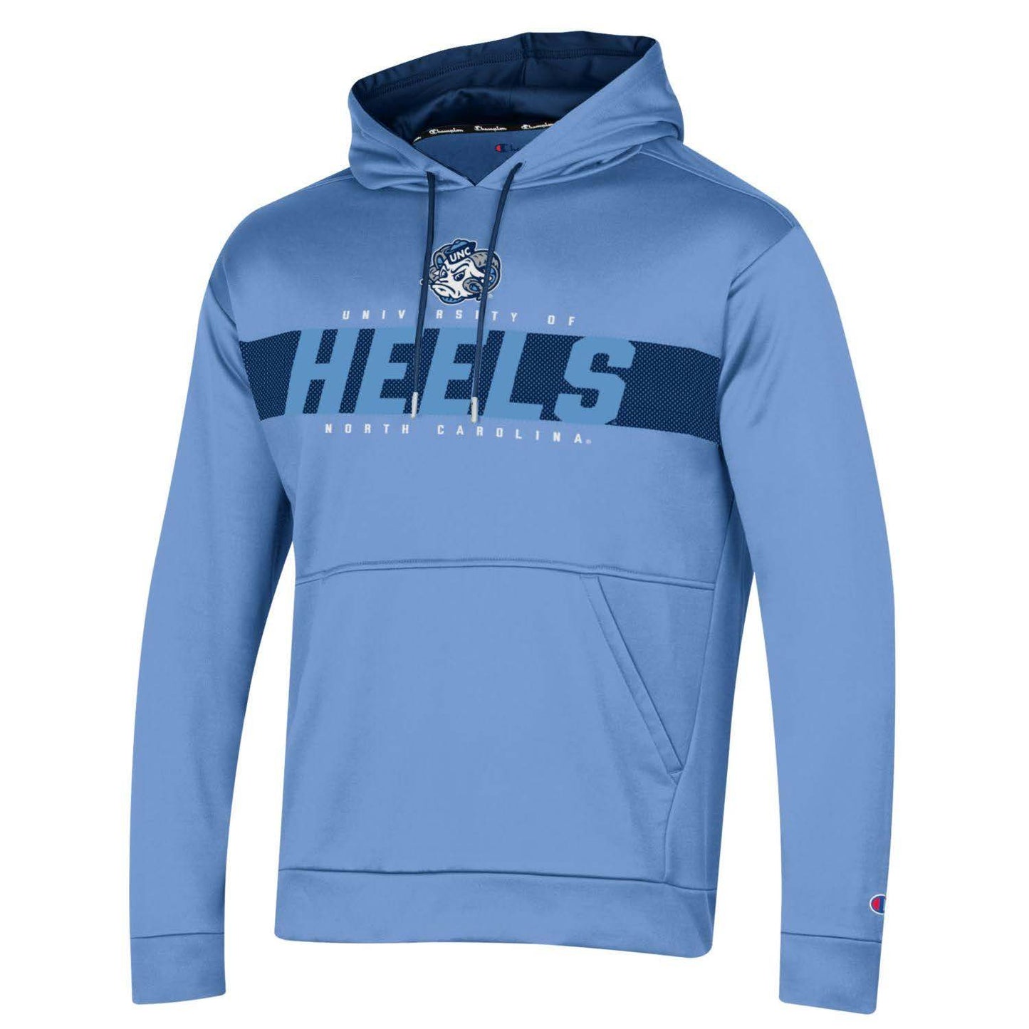 UNC HEELS Men's Athletic Hoodie by Champion in Blue