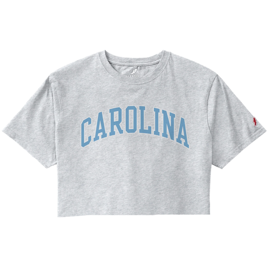 Carolina Tar Heels Crop Top First Year in Ash Grey