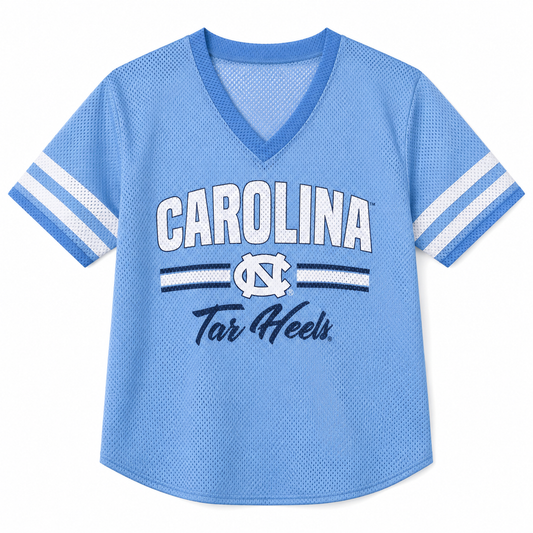 Carolina Tar Heels Women's Football Jersey V-Neck Top