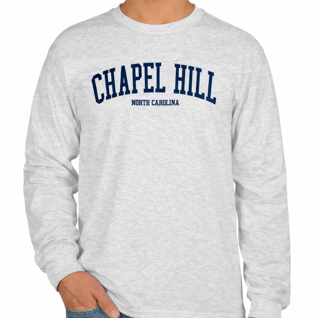 Chapel Hill Long Sleeve T-Shirt in Ash Grey