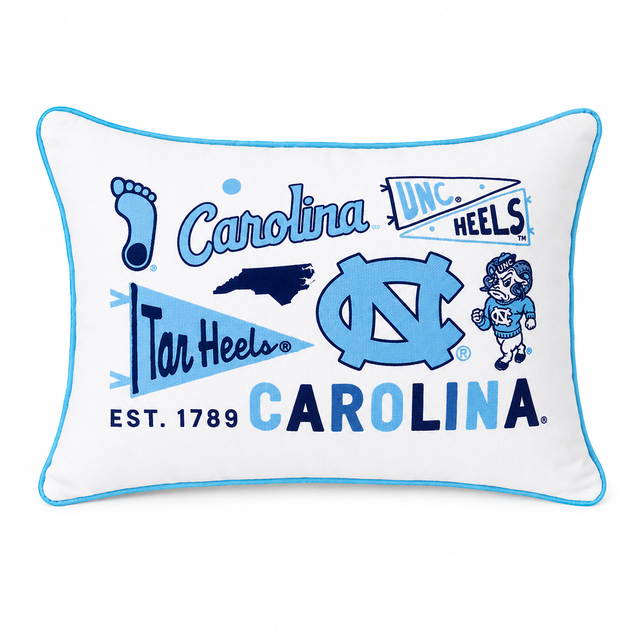 North Carolina Collegiate Cluster Pillow