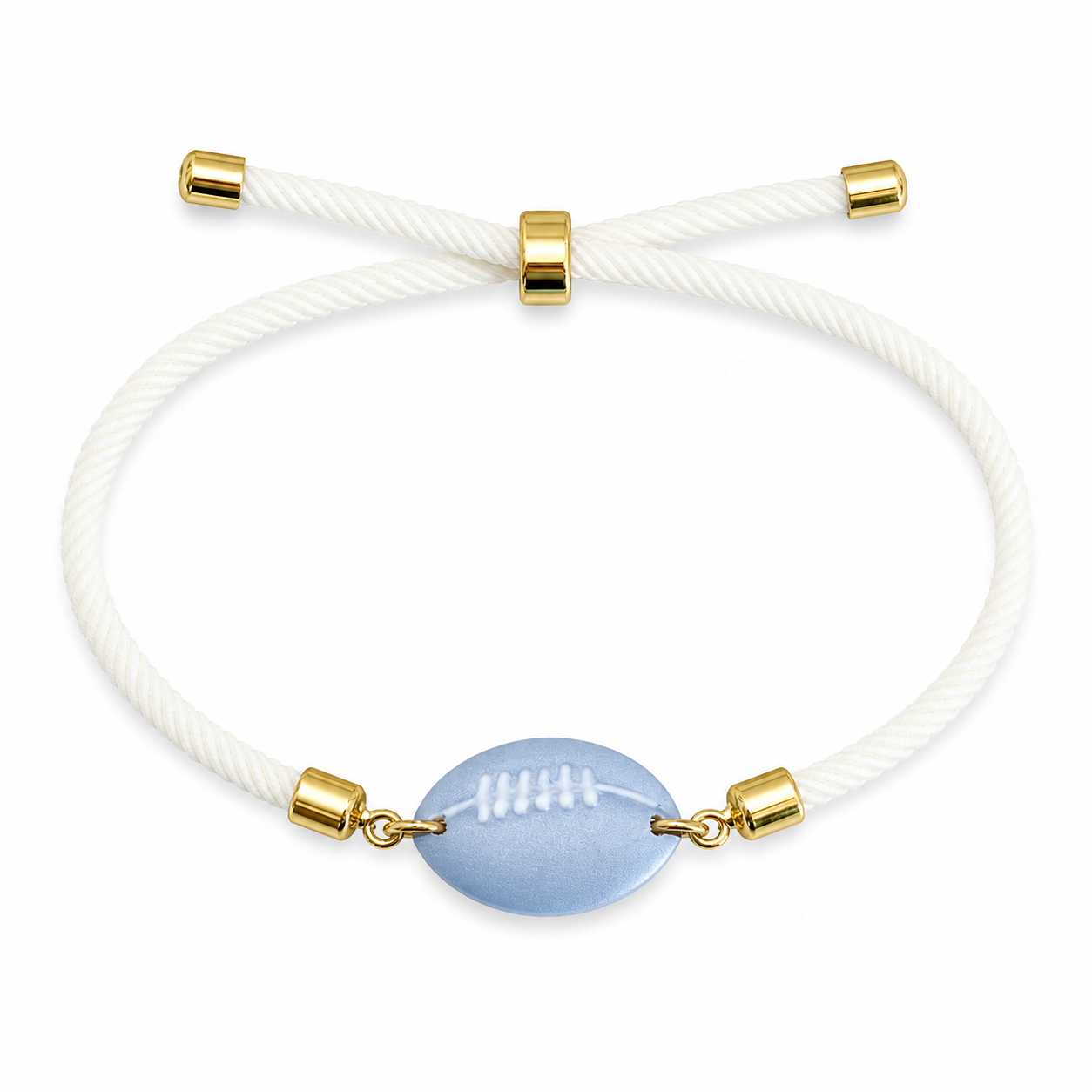 Blue Football Cord Bracelet