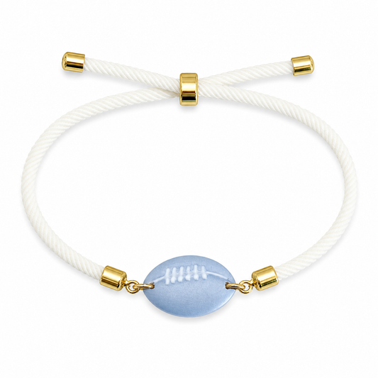 Blue Football Cord Bracelet