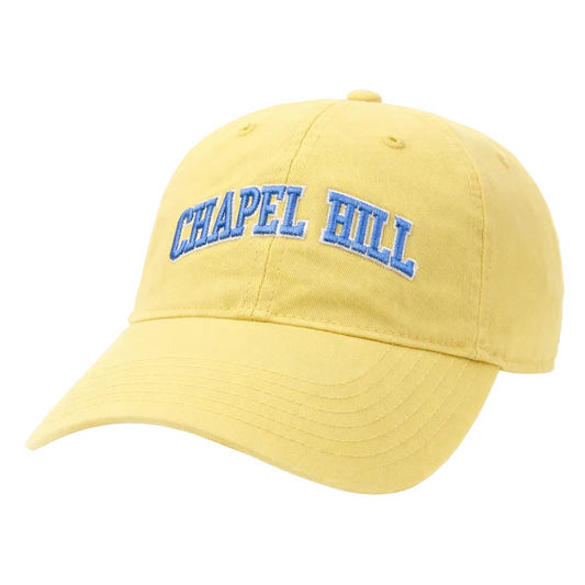 Chapel Hill North Carolina Adjustable Hat in Lemon Yellow