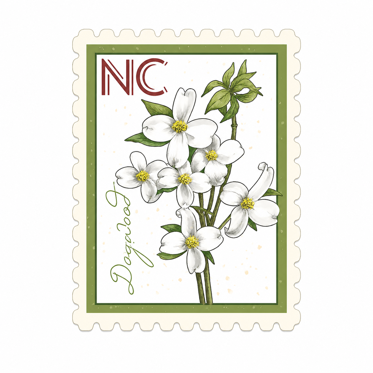 North Carolina State Flower Dogwood Sticker - Main View - Sentinel Supply
