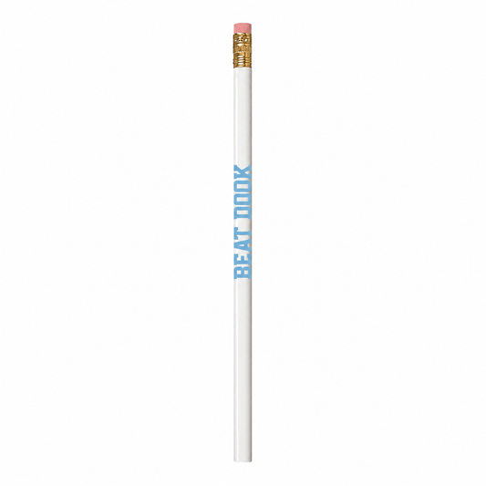 Beat Dook Pencil in White and Carolina Blue Single
