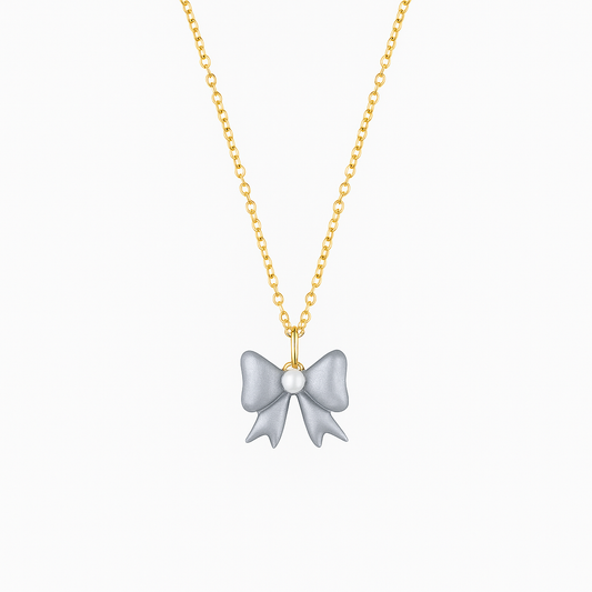 Sparkle Bow Winter Necklace