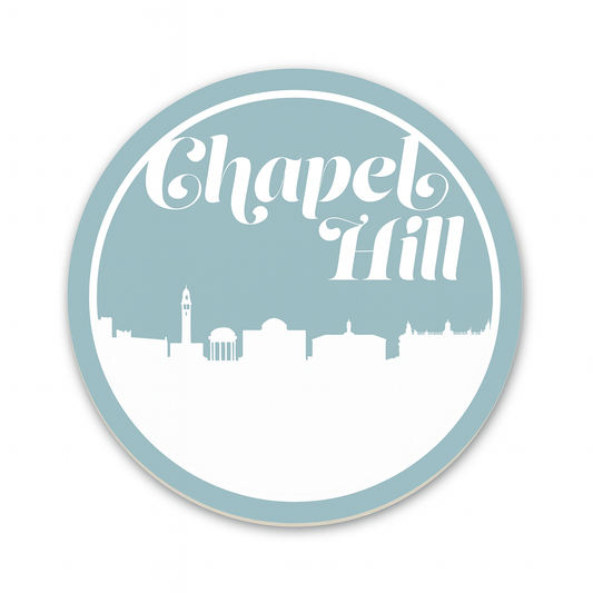 Chapel Hill NC Retro Skyline Coaster
