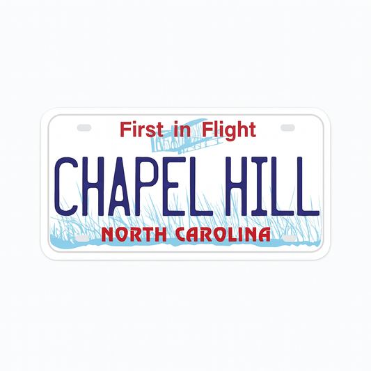 North Carolina License Plate Sticker - Chapel Hill
