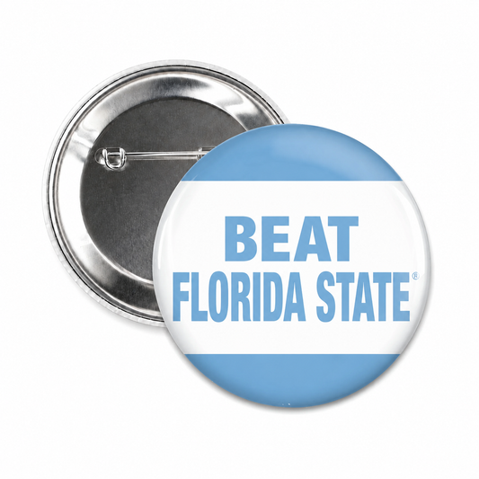 SHB Beat Florida State Button for Carolina Tar Heels Fans by Shrunken Head Brand