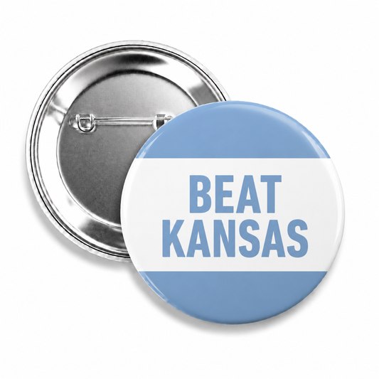 SHB Beat Kansas Button Pin for Carolina Fans