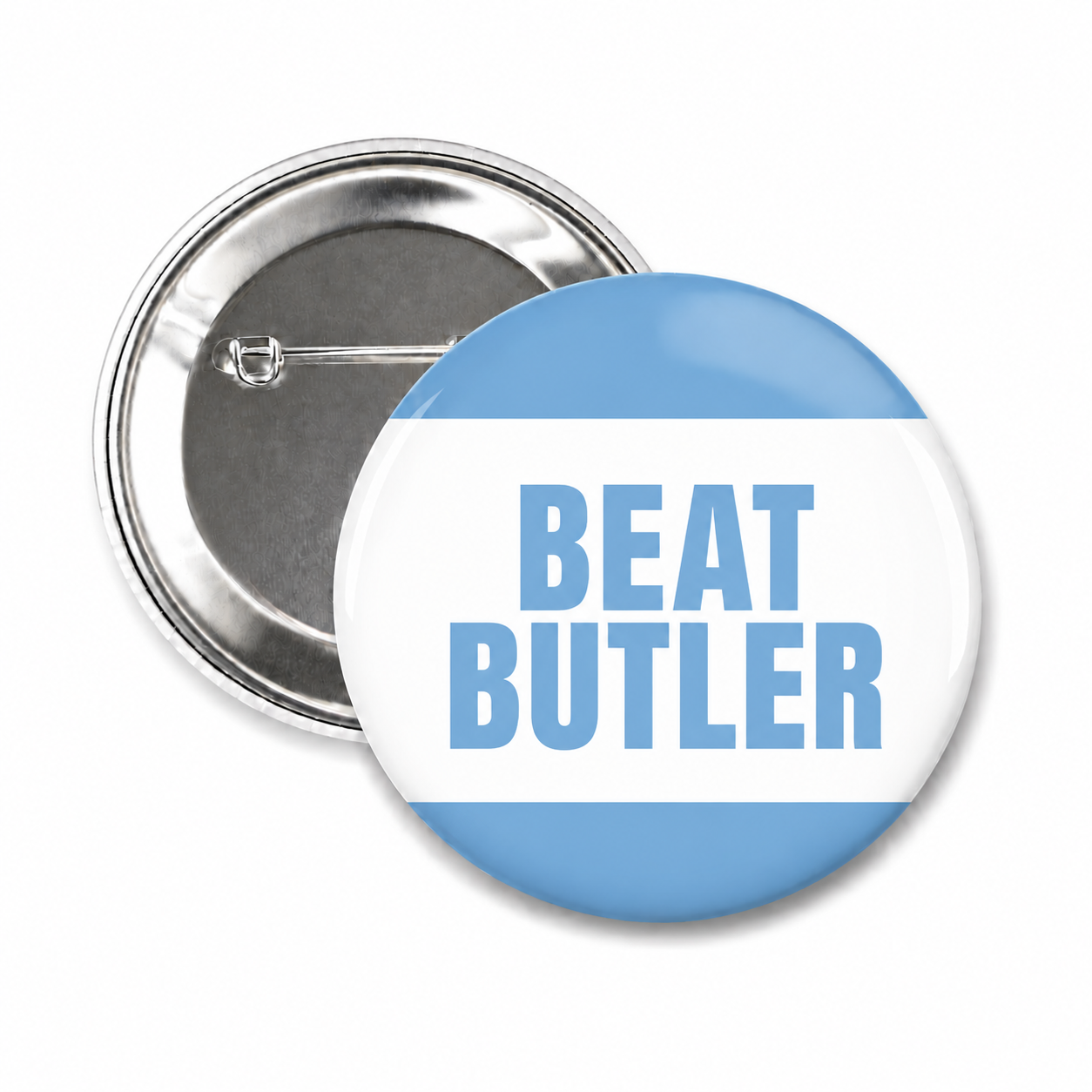 SHB Beat Butler Button Pin for Carolina Fans - Main View - Shrunken Head