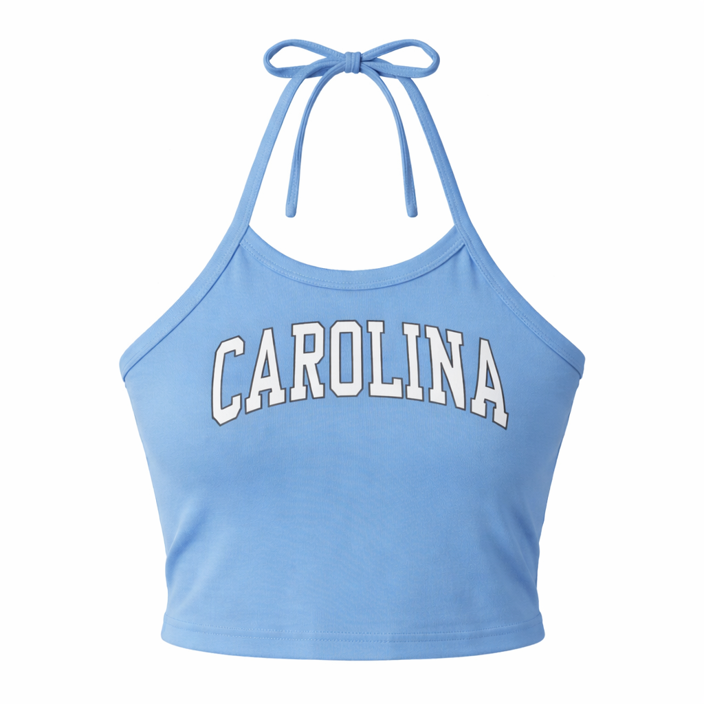 Carolina Tar Heels Blue Halter Crop Top