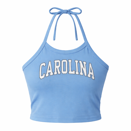 Carolina Tar Heels Blue Halter Crop Top