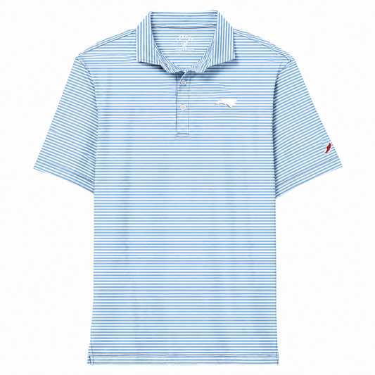 Carolina Blue Striped North Carolina Men's Polo by League