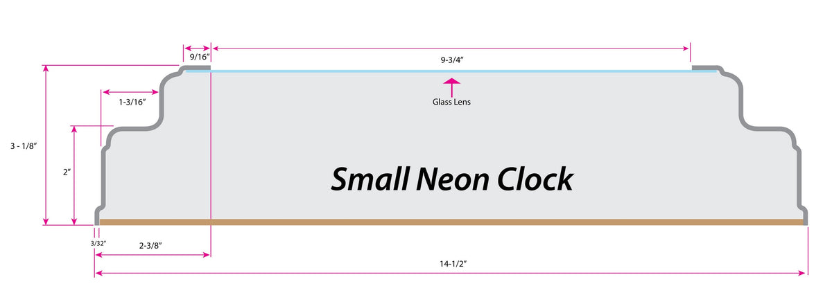 University of North Carolina Black Case Neon Clock