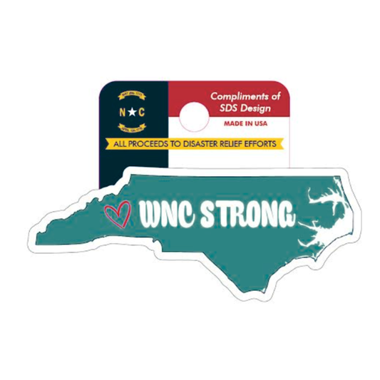 Western North Carolina Strong Decal 100% Donated to Hurricane Relief Efforts