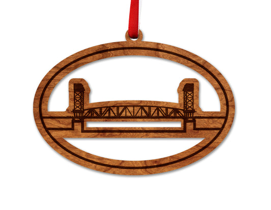 North Carolina Memorial Bridge Ornament in Cherry