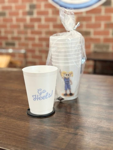 UNC Go Heels Rameses Spirit Flex Cup 8 pack - Lifestyle View - Valiant Gifts INC