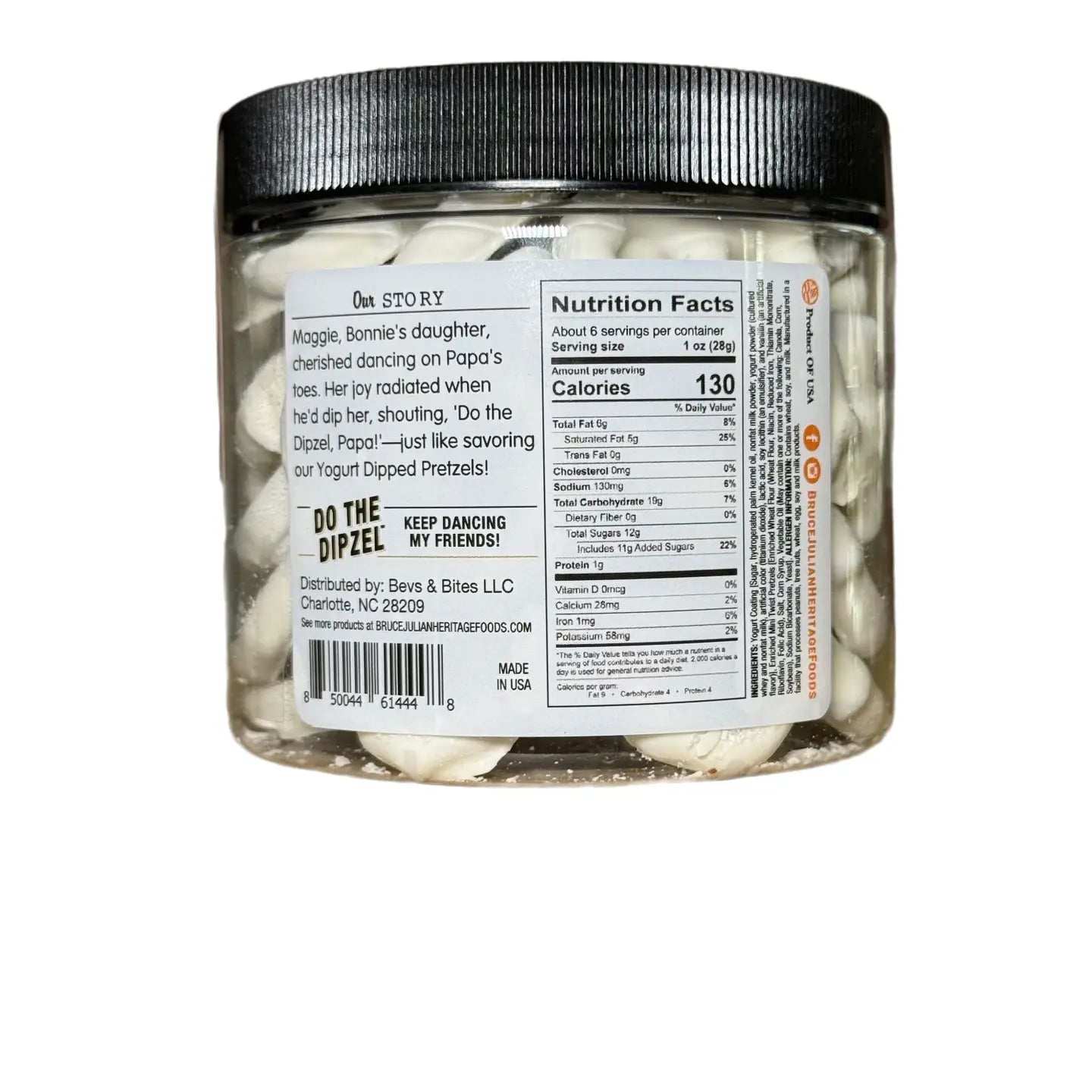 Do The Dipzel - Double Dipped Yogurt Pretzels 6 oz. Canister