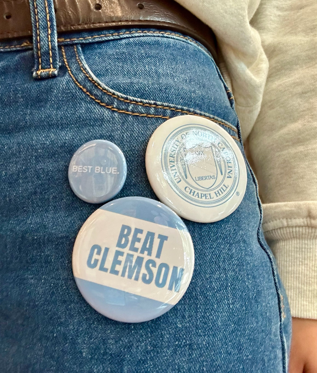 SHB Beat Clemson Button for Carolina Game Day