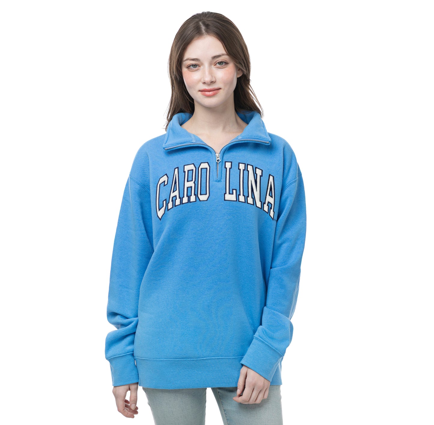 North Carolina Blue Women's 1/4 Zip Sweatshirt