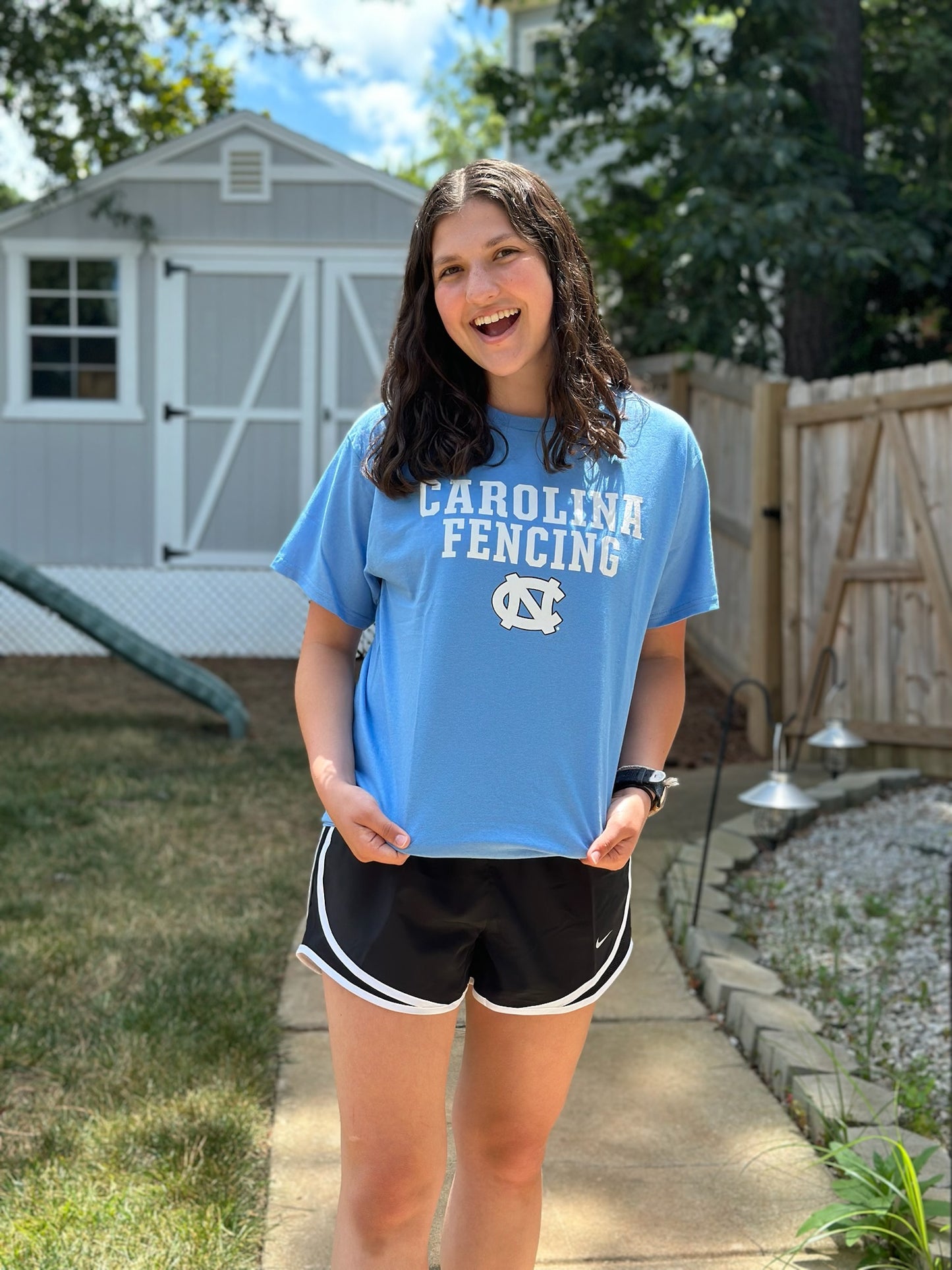 Carolina Fencing T-Shirt with UNC Logo by Champion