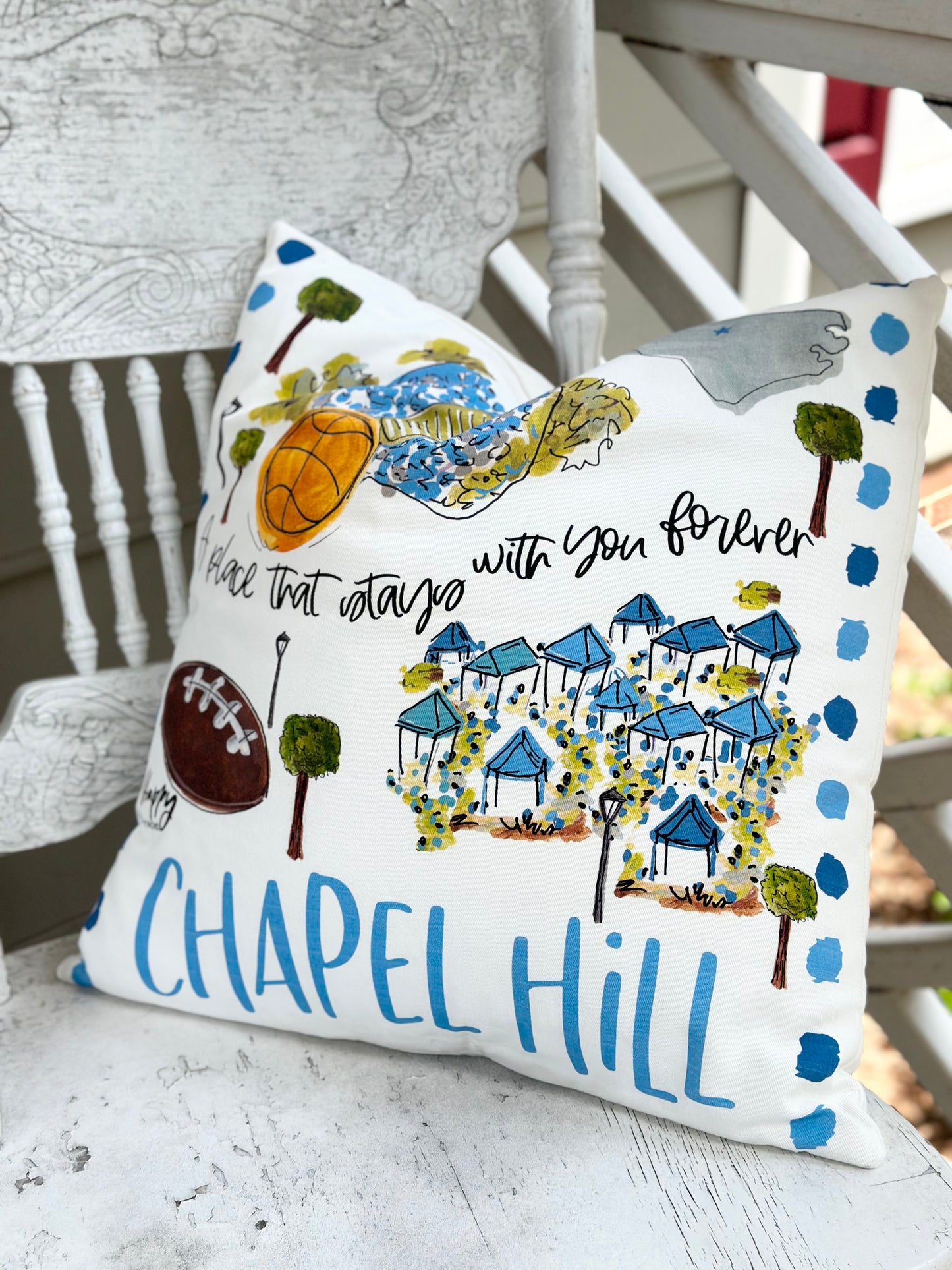 Chapel Hill North Carolina Decorative Throw Pillow