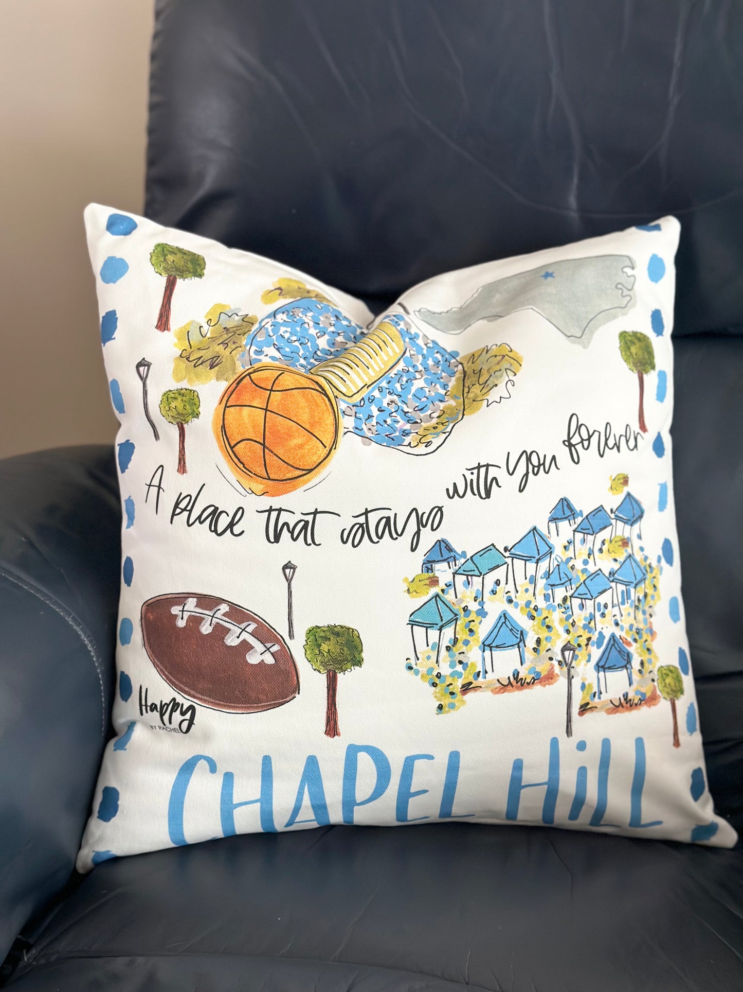 Chapel Hill North Carolina Decorative Throw Pillow