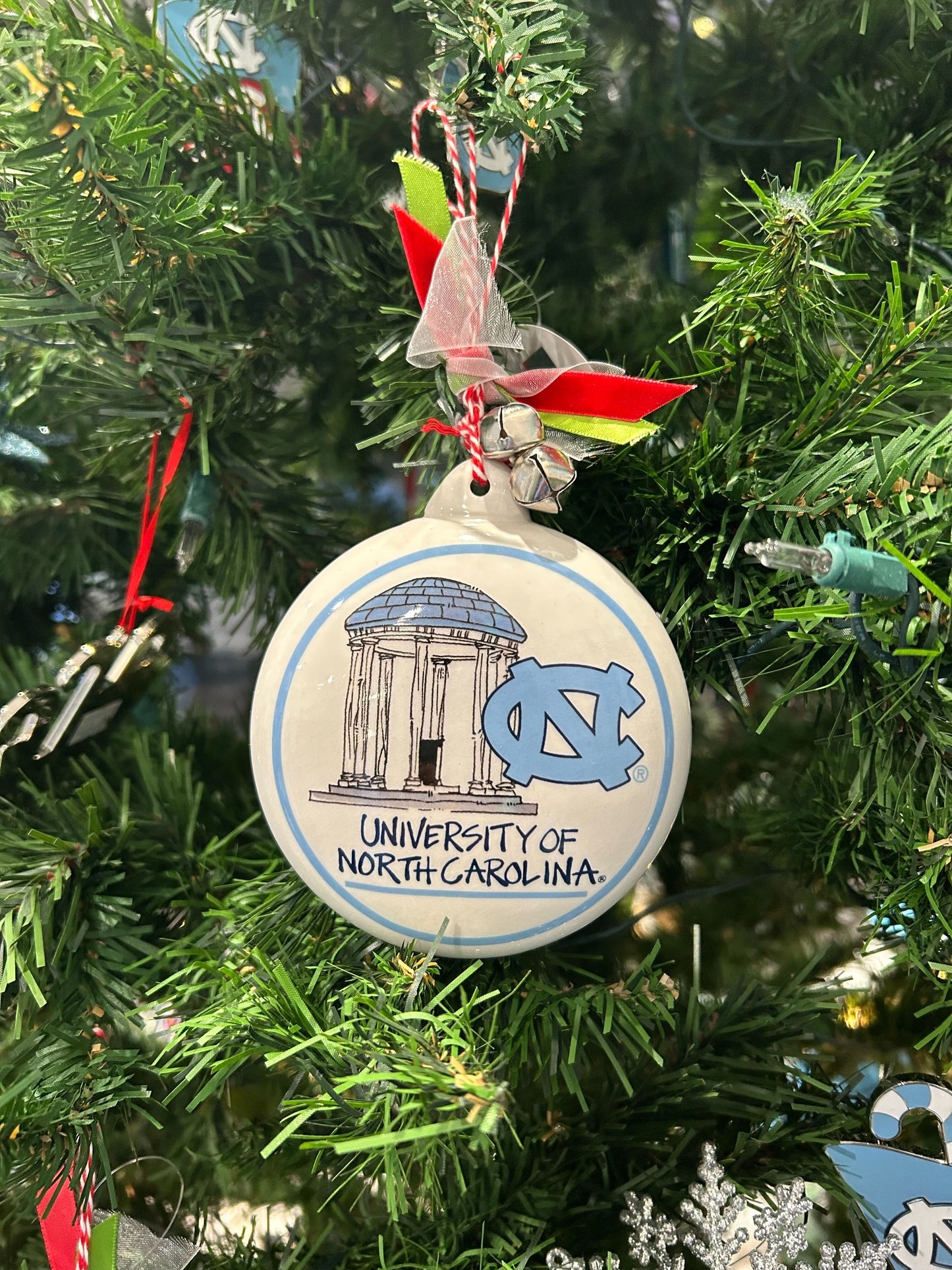 North Carolina Tar Heels Old Well Christmas Ornament Ball