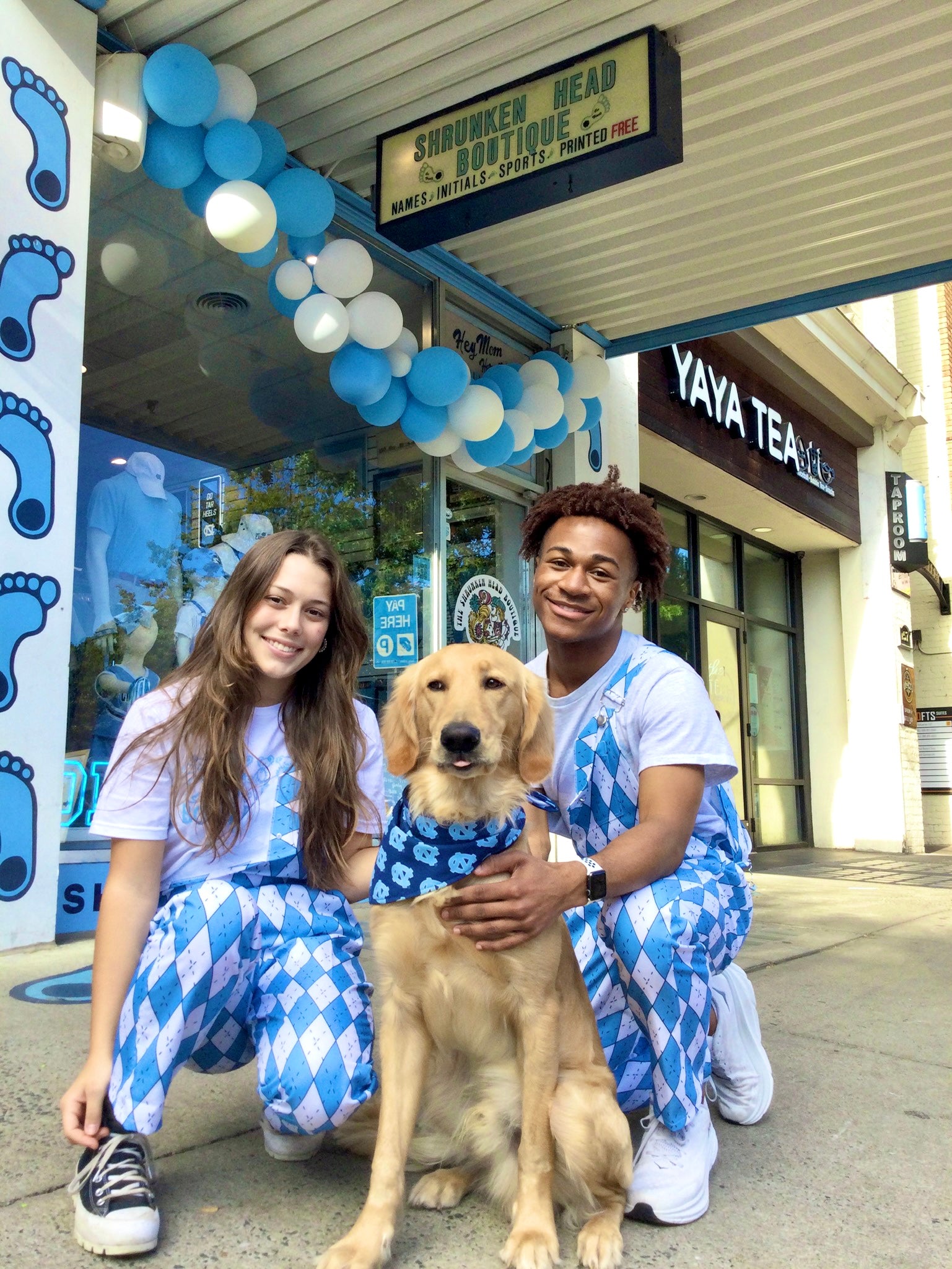 Carolina Blue and White ARGYLE Overalls BIBS for Game Day – Shrunken Head Carolina Blue and White ARGYLE Overalls BIBS for Game Day – Shrunken Head