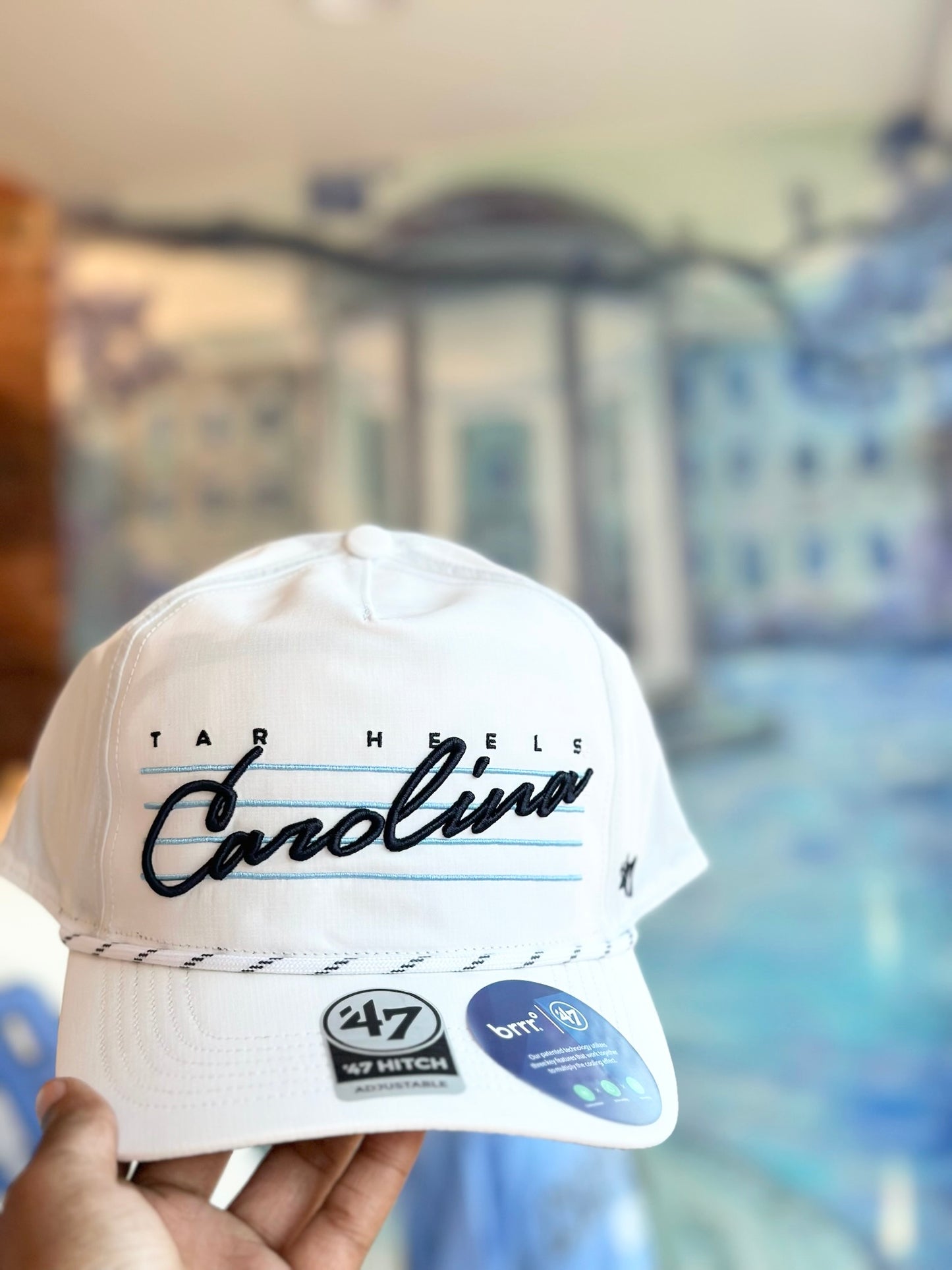 Carolina Tar Heels White Bar Hat by 47" Brand