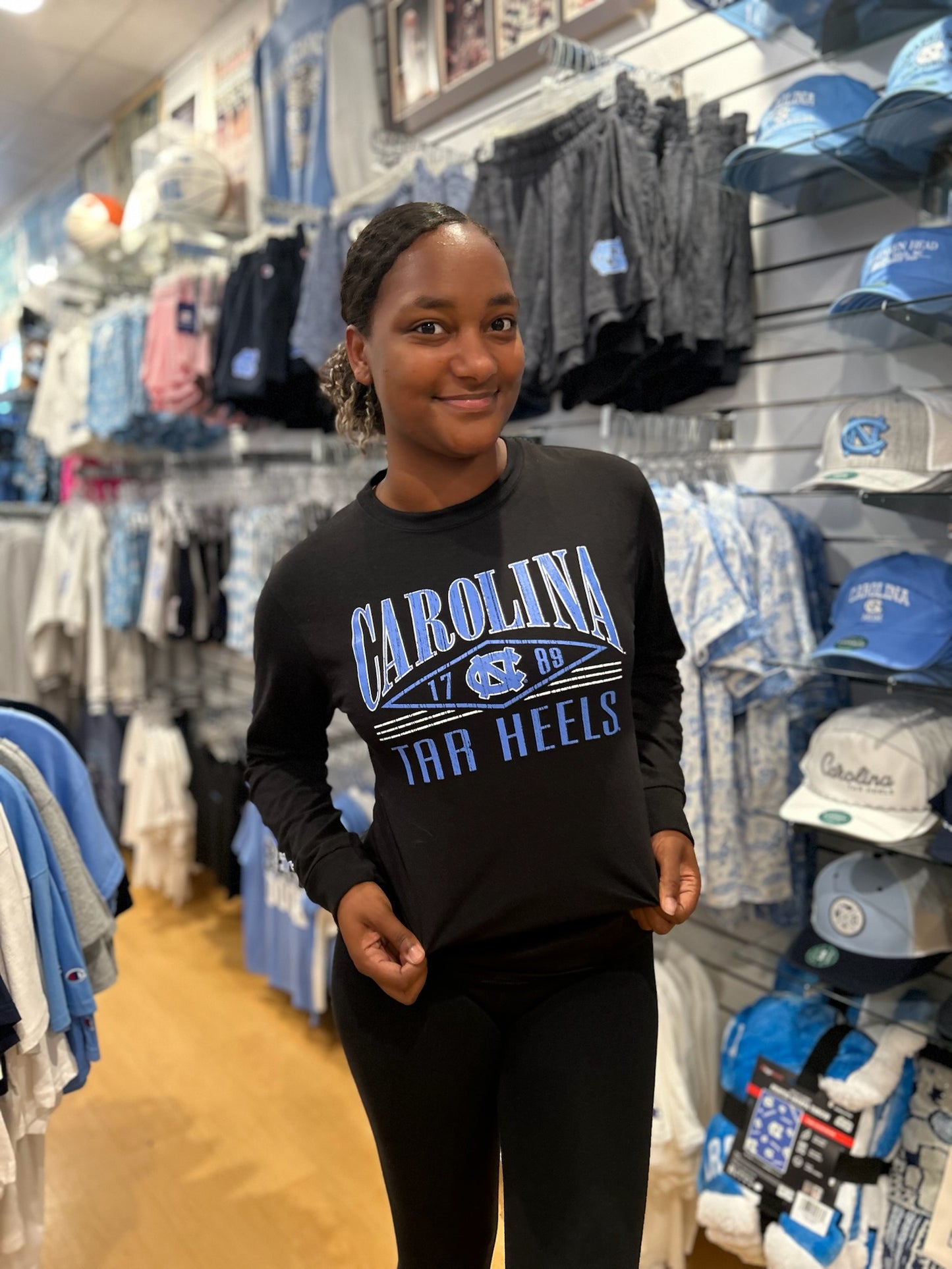 North Carolina Tar Heels Black Long Sleeve T-Shirt