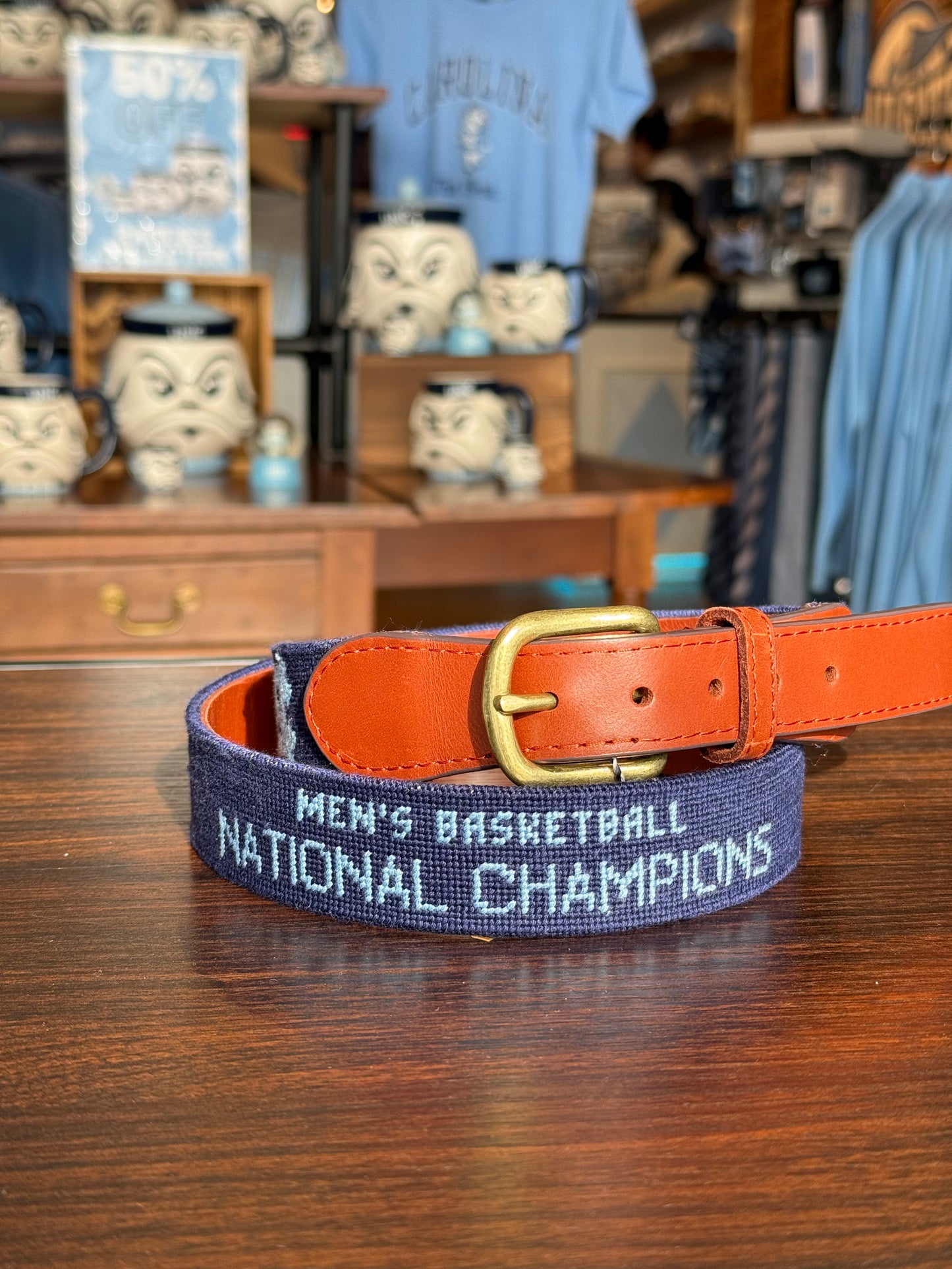 North Carolina Tar Heels National Championships Belt by Smathers and Branson - Lifestyle View - Smathers and Branson