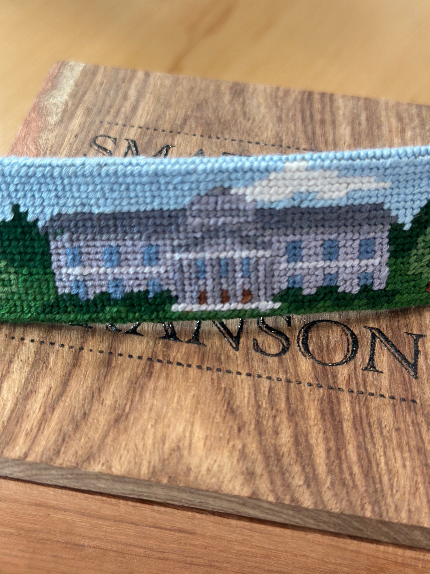 University of North Carolina Campus Needlepoint Belt by Smathers and Branson