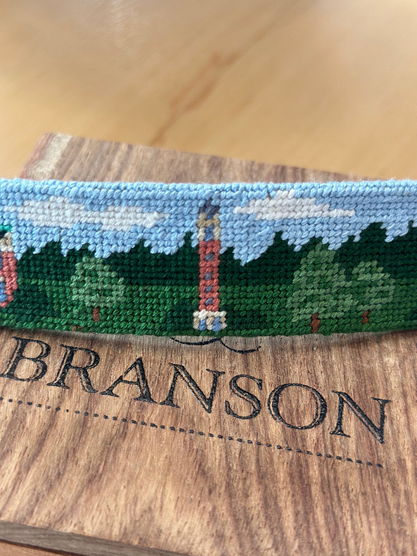 University of North Carolina Campus Needlepoint Belt by Smathers and Branson