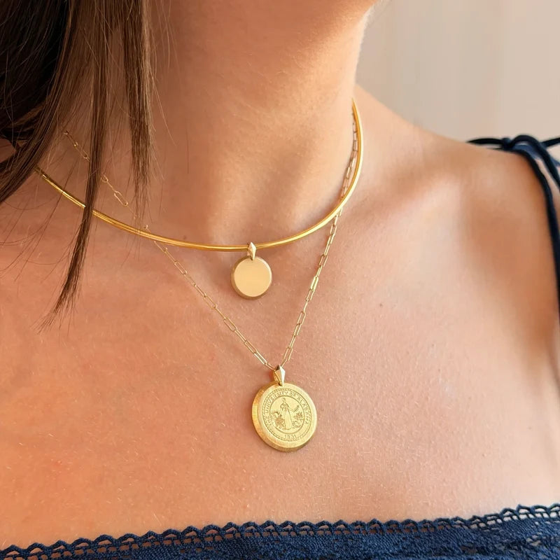 UNC School Seal Florentine Charm Only by Kyle Cavan in Gold
