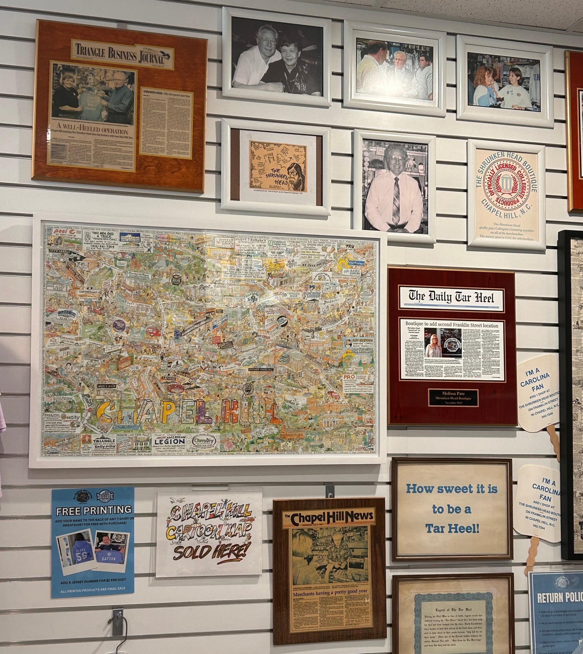 Map of Chapel Hill North Carolina by Cartoonist Ed King - Lifestyle View - Ed King