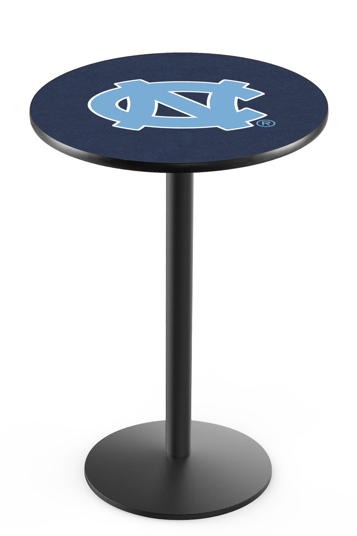 L214 Black Wrinkle North Carolina Tar Heels Pub Table