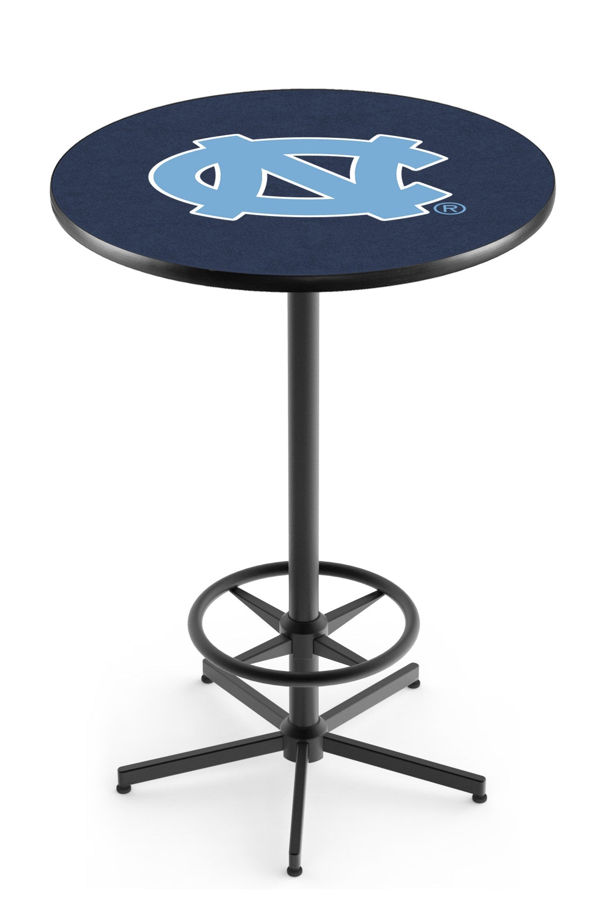 L216 Black Wrinkle North Carolina Tar Heels Pub Table