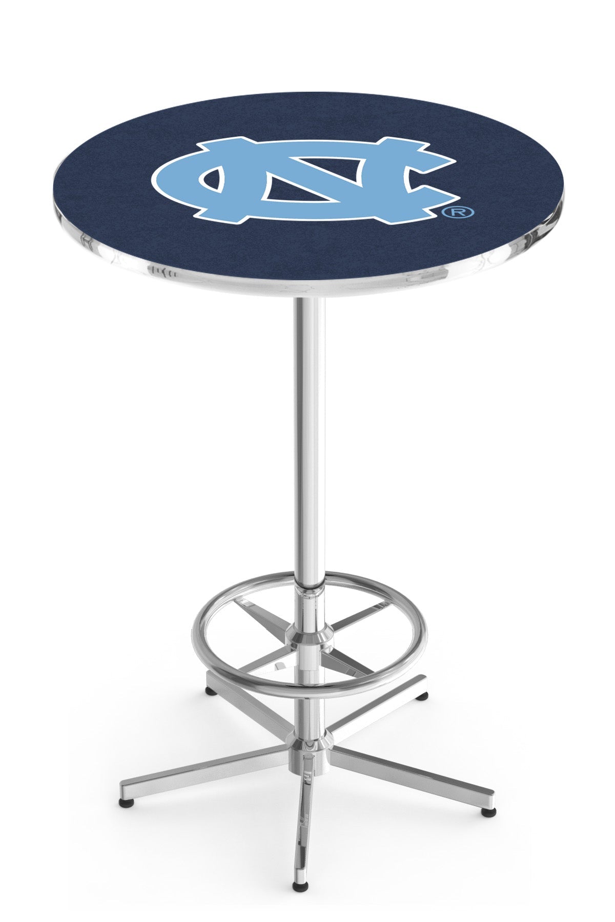 L216 Chrome North Carolina Tar Heels Pub Table