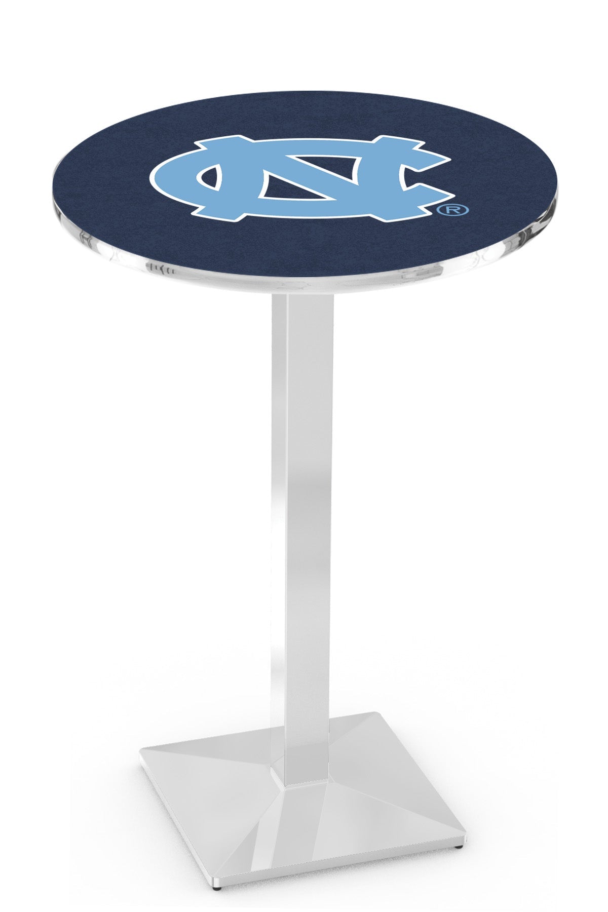 L217 Chrome North Carolina Tar Heels Pub Table