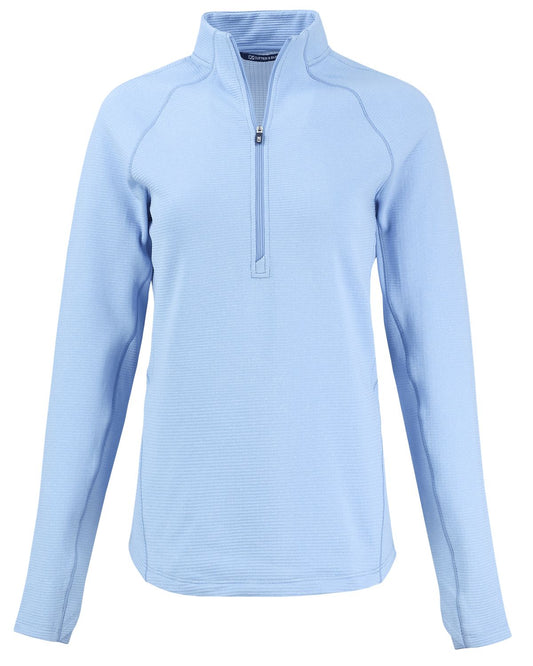 Carolina Blue Women's 1/4 Zip Fleece Pullover by Cutter and Buck