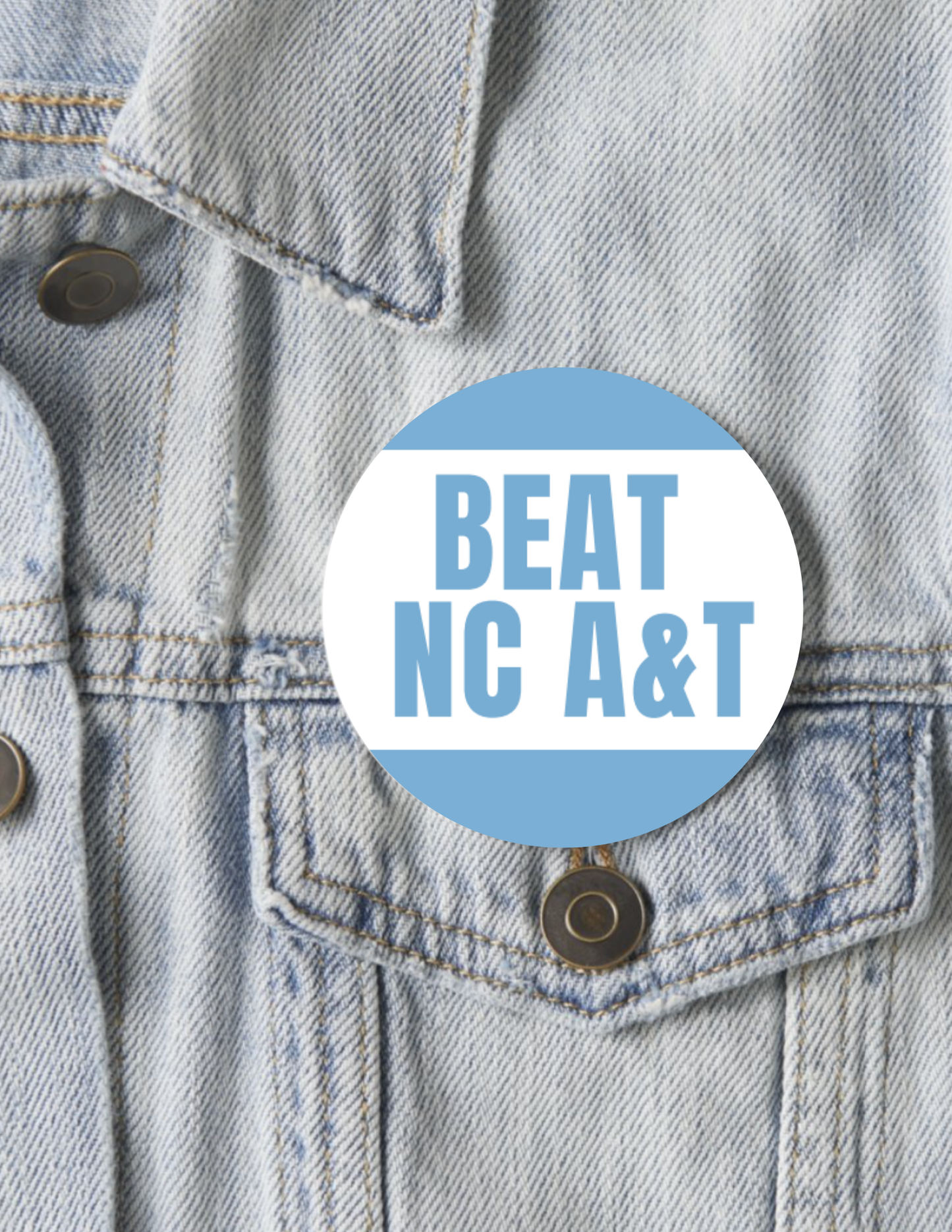 SHB Beat NCA&T Button Pin for Carolina Fans