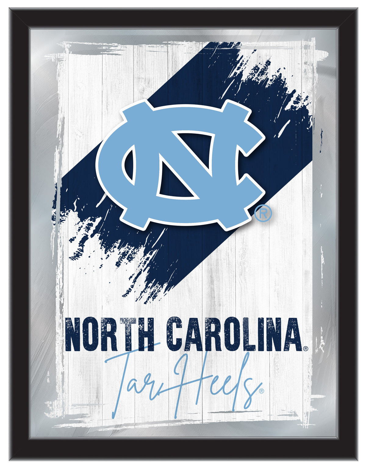 University of North Carolina NCAA College Team Wall Logo Mirror